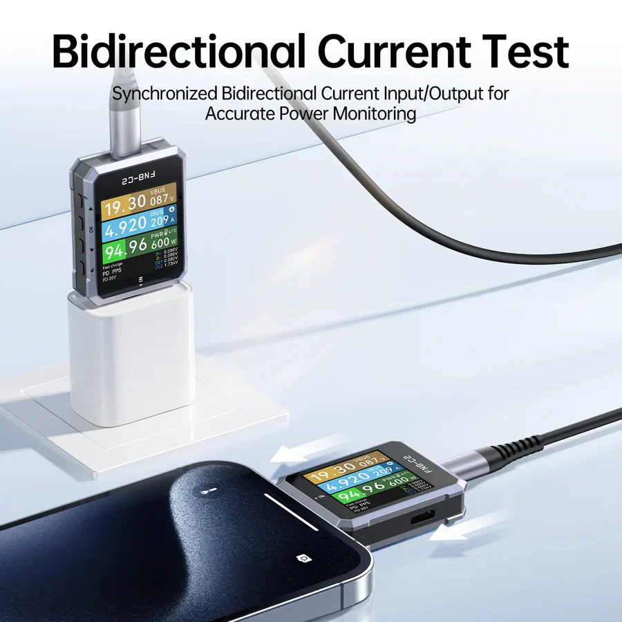 FNIRSI FNB-C2 USB PD 3.1 Type-C Fast Charging Tester - Image 6
