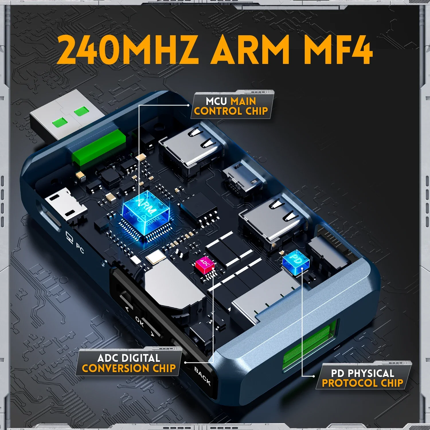 FNIRSI-FNB48P USB Battery Tester Voltmeter Ammeter TYPE-C Fast Charge Detection Trigger Capacity Measurement Ripple Monitor - Image 3