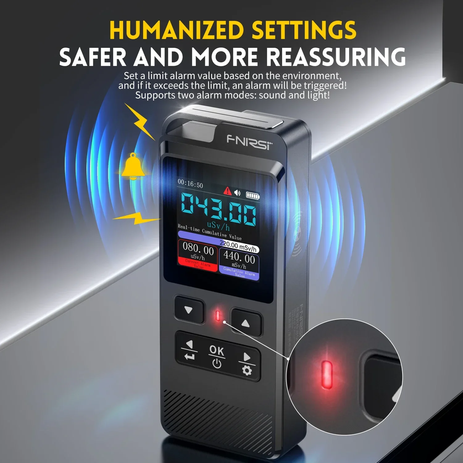 FNIRSI GC-02  Mini Nuclear Radiation Detector Geiger Counter - Image 6