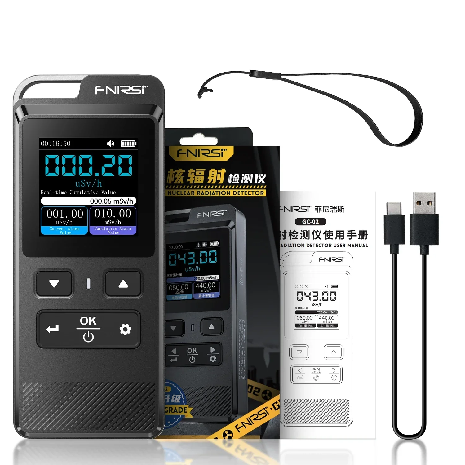 FNIRSI GC-02  Mini Nuclear Radiation Detector Geiger Counter - Image 7