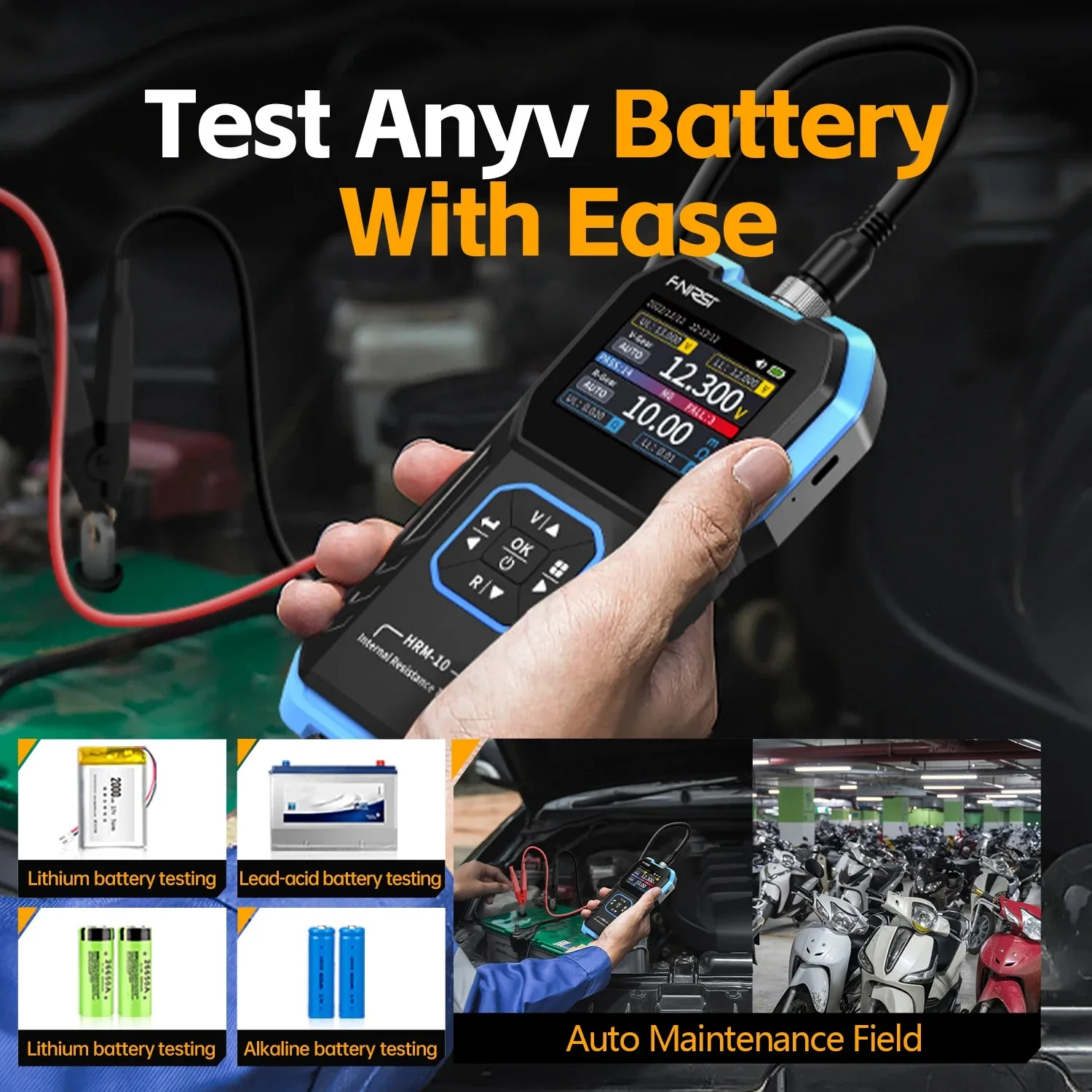 FNIRSI  HRM-10 Battery  Voltage Tester Tool - Image 5
