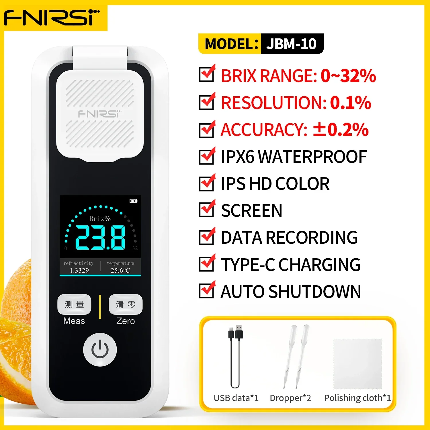 FNIRSI JBM-10 Rechargeable Sugar Content Meter - Image 7
