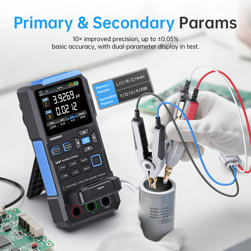 FNIRSI LC1020E Handheld Digital Bridge LCR Meter Auto-Ranging Inductance, Capacitance, Resistance Measurement Tool - Image 5
