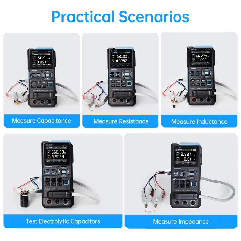 FNIRSI LC1020E Handheld Digital Bridge LCR Meter Auto-Ranging Inductance, Capacitance, Resistance Measurement Tool - Image 6