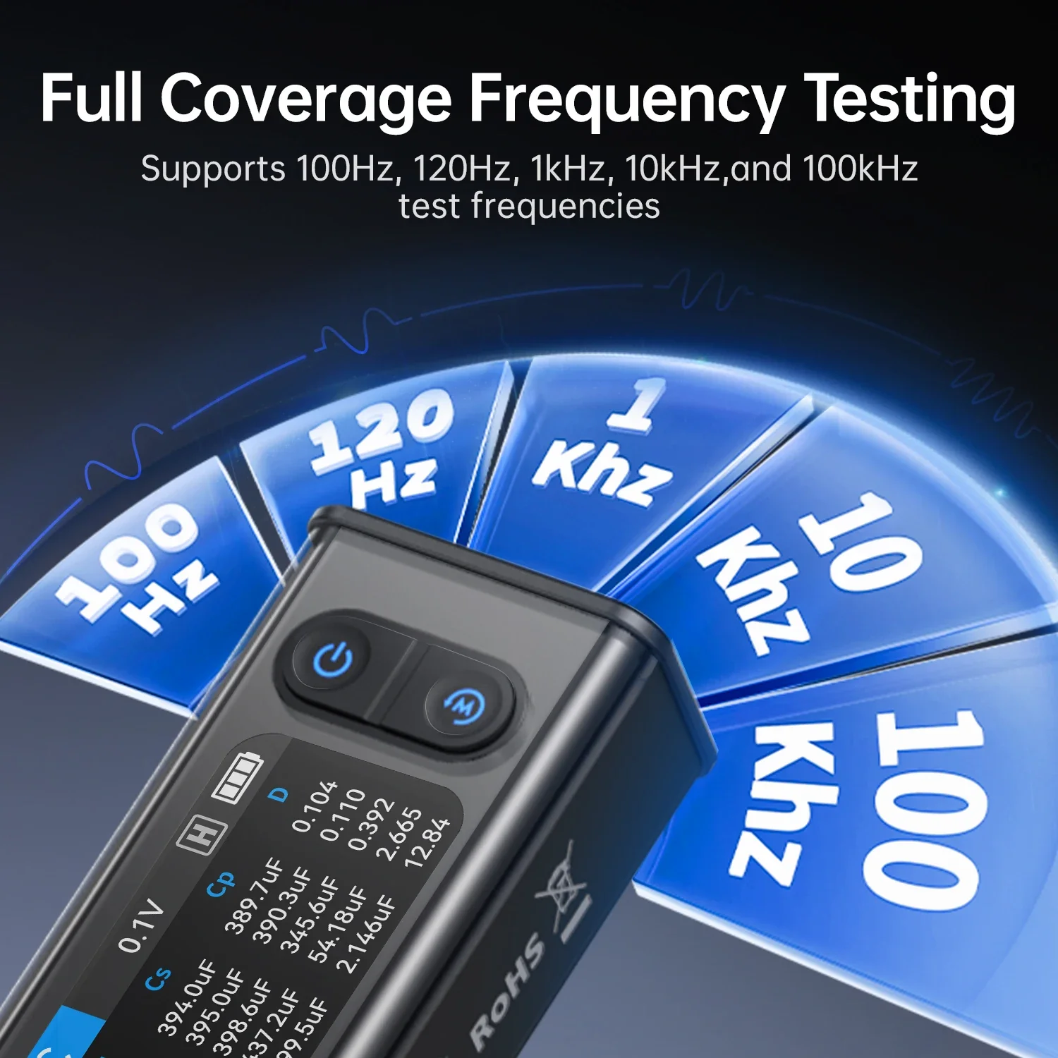 FNIRSI LCR-ST2 2-in-1 Digital Tweezer Bridge LCR ESR Meter Tool - Image 4