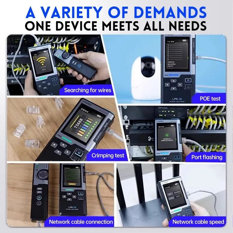 FNIRSI LPM-10A Network Cable Tester Anti-Interference Line Finder POE Test - Image 4