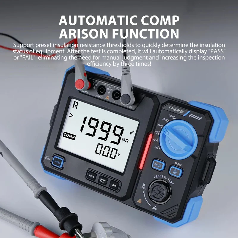 FNIRSI MRT1050 High-Precision Digital Insulation Resistance Tester - Image 3