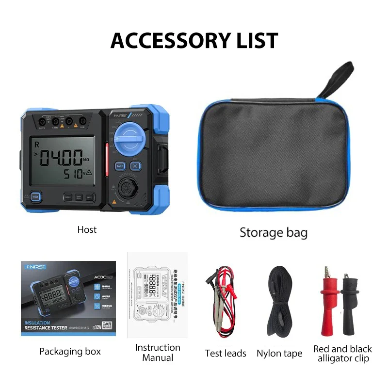FNIRSI MRT1050 High-Precision Digital Insulation Resistance Tester - Image 6