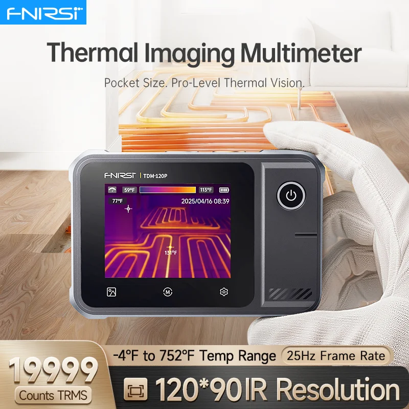 FNIRSI TDM-120/TDM-120P Thermal Imaging Multimeter 2 in 1 IR Camera Tester 120x90 Resolution -20°C~400°C Touchscreen Temperature Alarm - Image 3