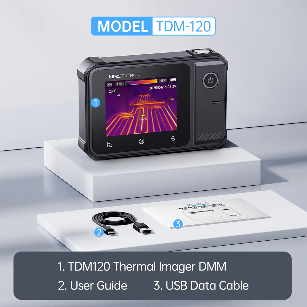 FNIRSI TDM-120/TDM-120P Thermal Imaging Multimeter 2 in 1 IR Camera Tester 120x90 Resolution -20°C~400°C Touchscreen Temperature Alarm - Image 8