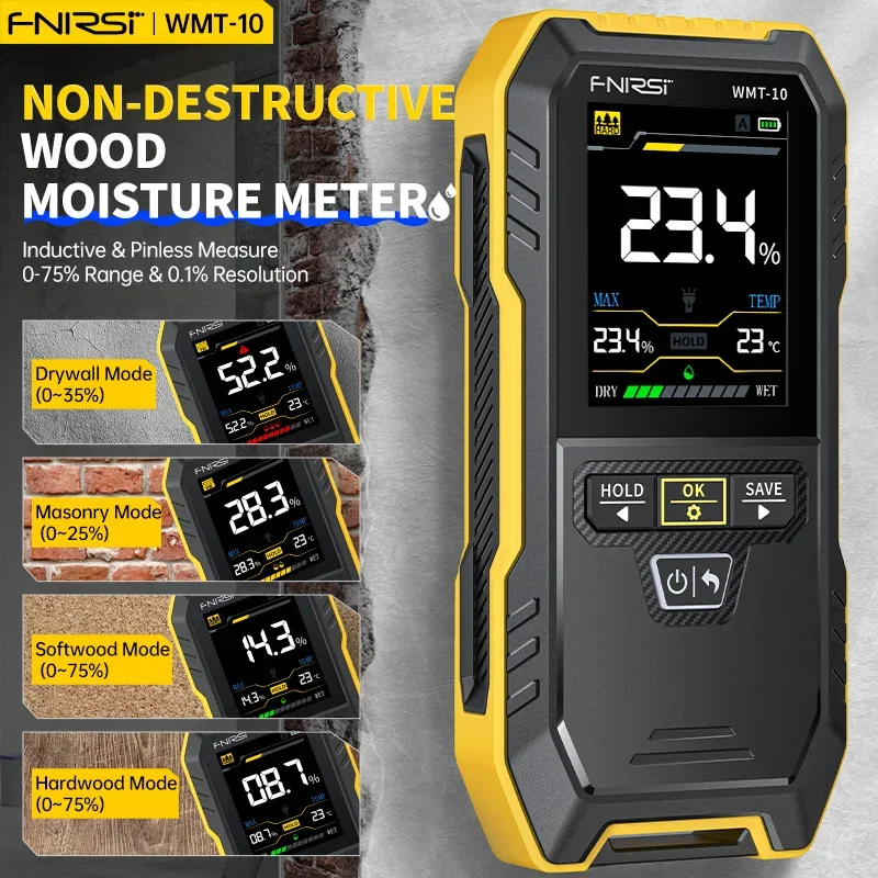 FNIRSI WMT-10 Inductive Wood Moisture Meter【The product color has been updated to blue】 - Image 2