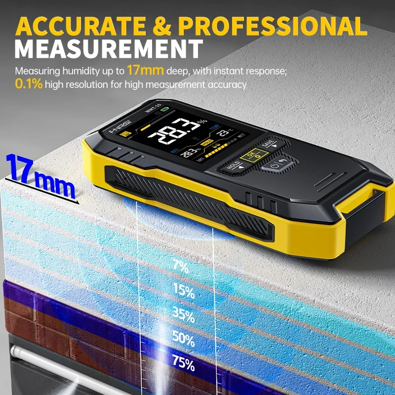 FNIRSI WMT-10 Inductive Wood Moisture Meter【The product color has been updated to blue】 - Image 3