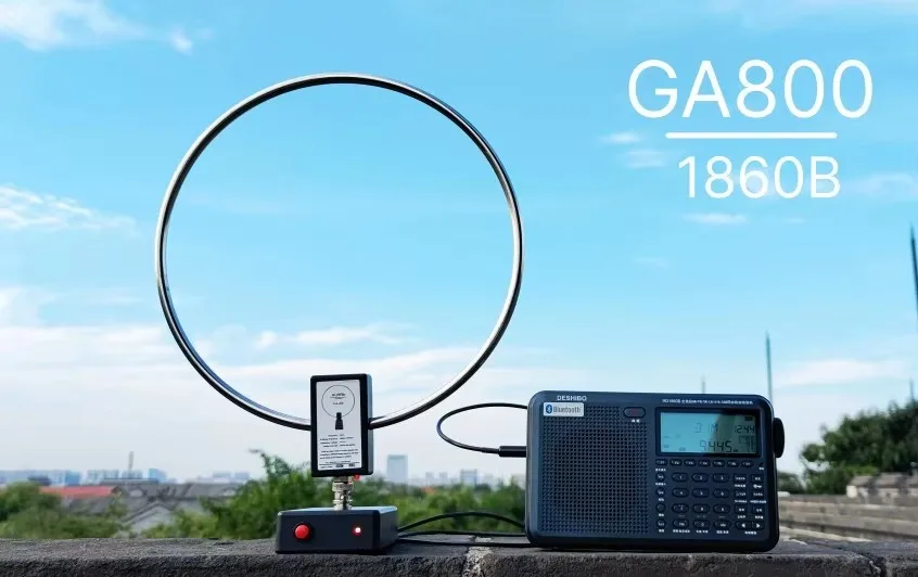 GA800 Active Loop Antenna 10KHz-159MHz HF Short Wave Small Loop Antenna for Radio Receiver Indoor Use Tescun Malahiteam SDR - Image 2
