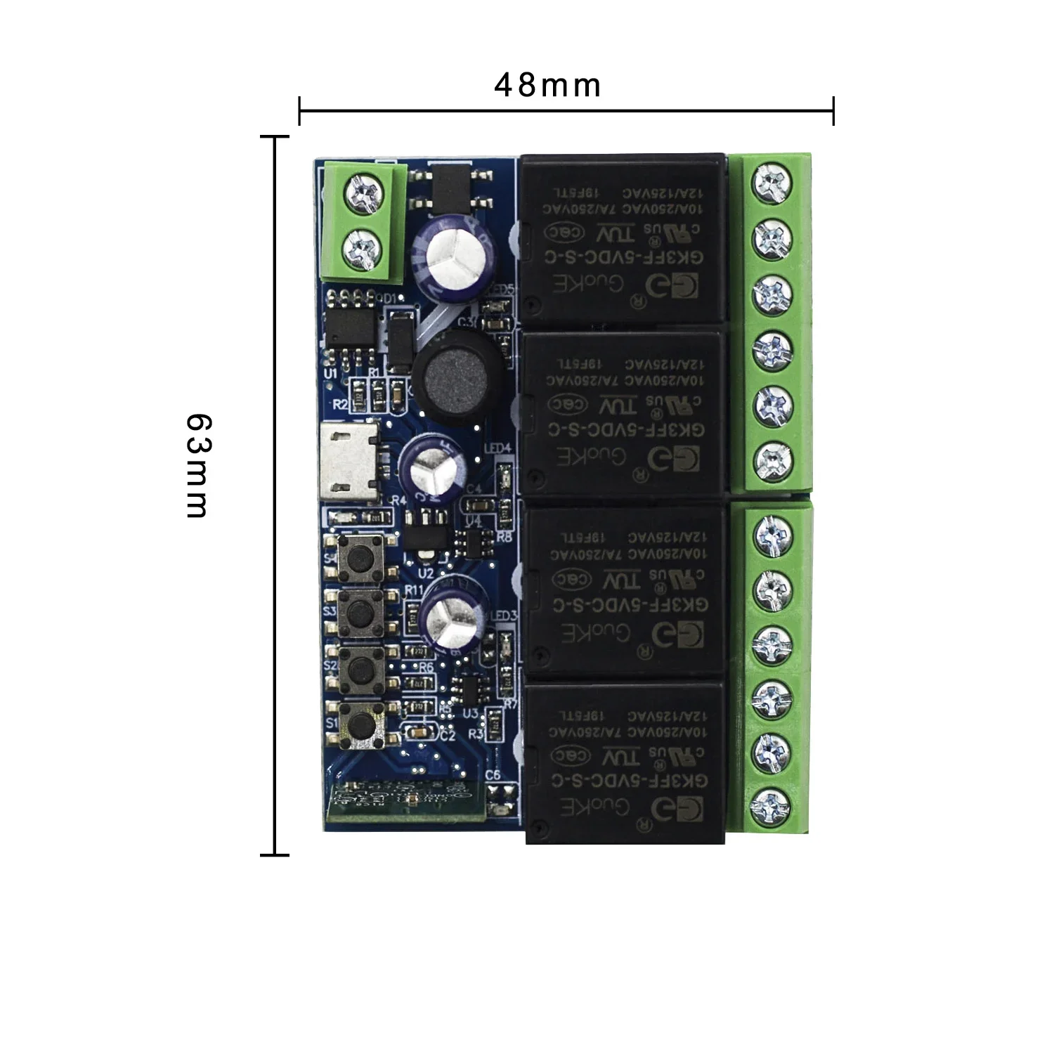 GERMA Input USB 5V DC 5 12 24 36 48V eWeLink Smart Wifi Switch Wireless Relay Receiver Module 4CH Remote Control For Google Home - Image 6