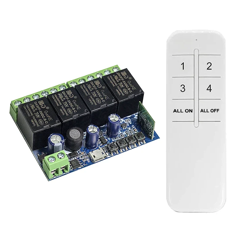 GERMA Input USB 5V DC 5 12 24 36 48V eWeLink Smart Wifi Switch Wireless Relay Receiver Module 4CH Remote Control For Google Home - Image 8