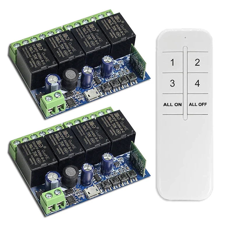 GERMA Input USB 5V DC 5 12 24 36 48V eWeLink Smart Wifi Switch Wireless Relay Receiver Module 4CH Remote Control For Google Home - Image 9
