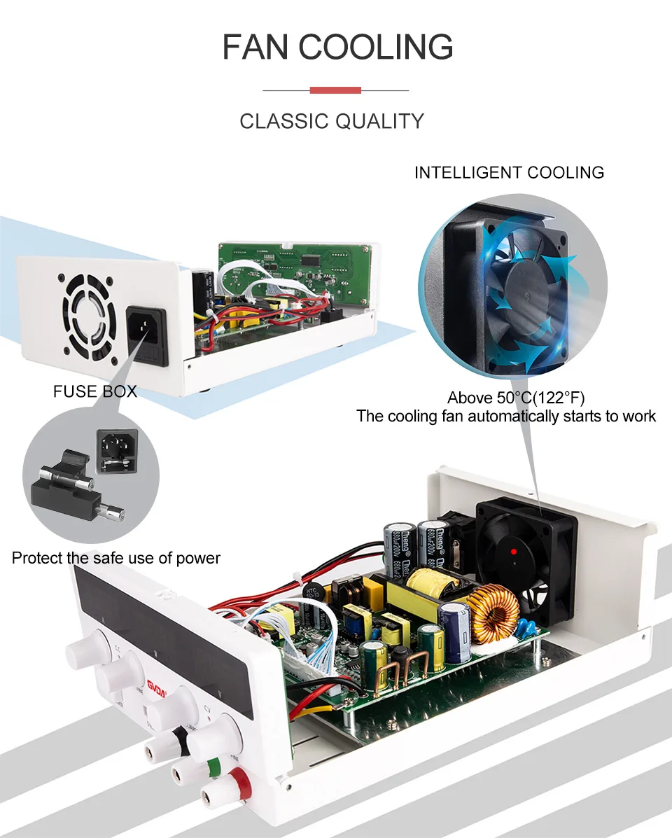 GVDA Adjustable DC Power Supply 30V 10A Lab Power Supply 300W Voltage Regulator Stabilizer 60V 5A Switching Bench Power Source - Image 5