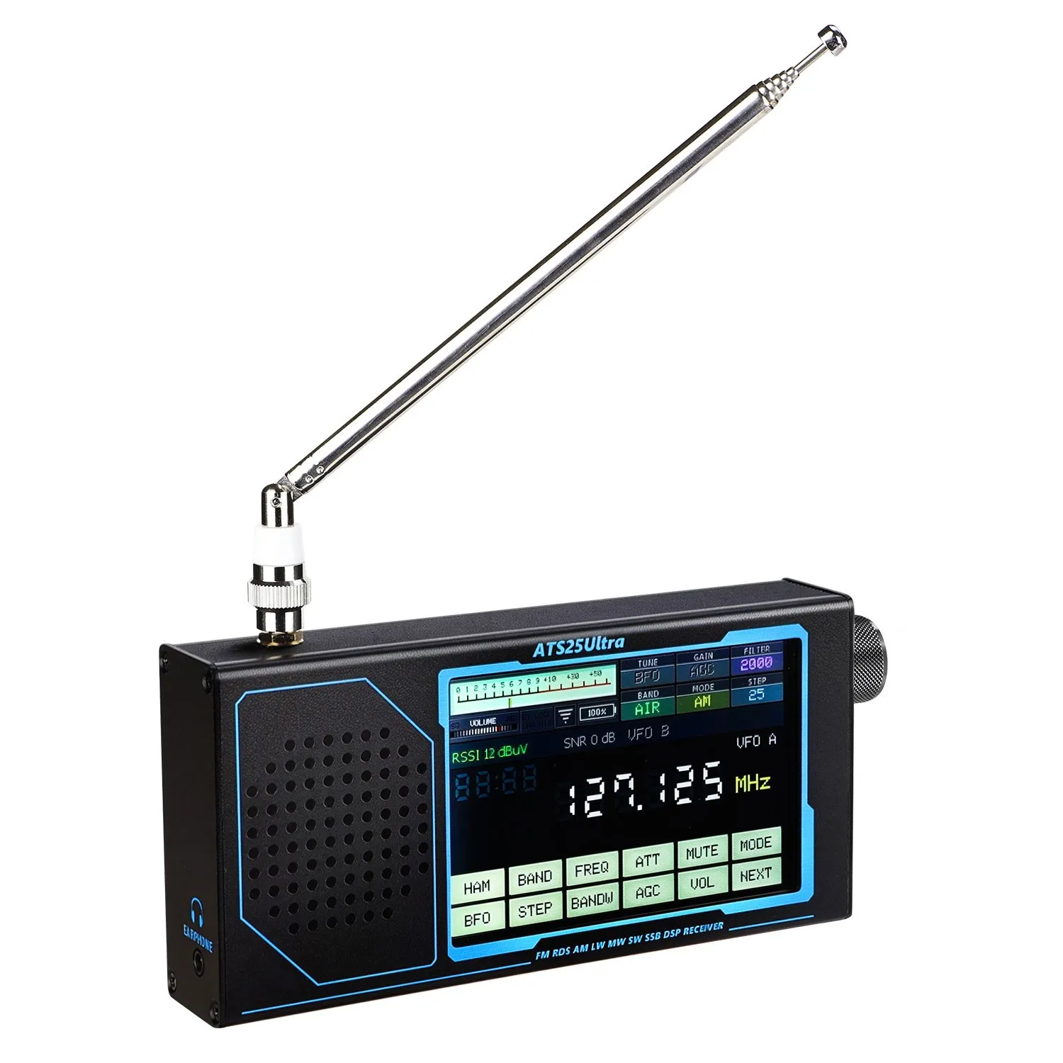 ATS25 ULTRA FM SW SSB MW LW AIR SDR Receiver Aviation Band Receiver Supports Bluetooth WiFi with 4-inch Touch Screen - Image 3