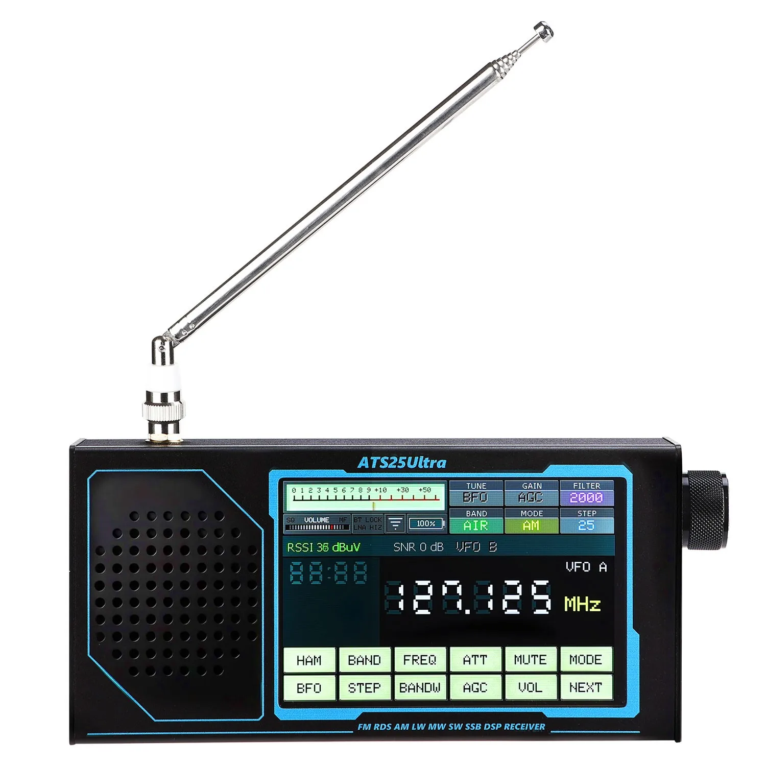 ATS25 ULTRA FM SW SSB MW LW AIR SDR Receiver Aviation Band Receiver Supports Bluetooth WiFi with 4-inch Touch Screen - Image 4