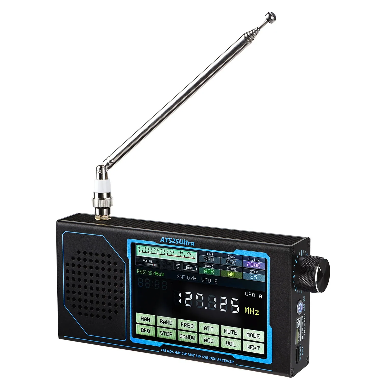 ATS25 ULTRA FM SW SSB MW LW AIR SDR Receiver Aviation Band Receiver Supports Bluetooth WiFi with 4-inch Touch Screen - Image 5