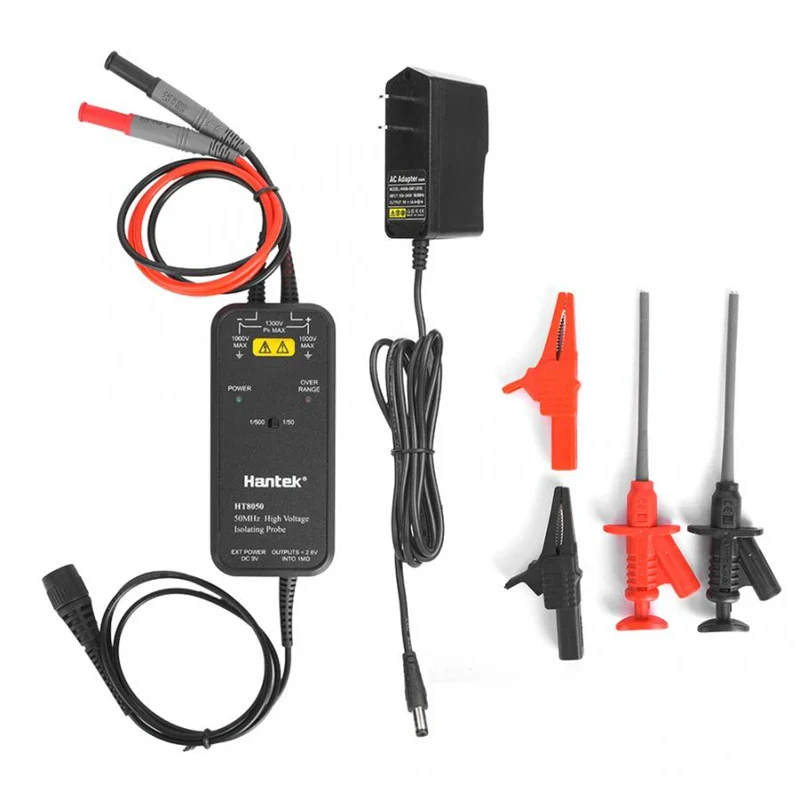 Hantek 100MHZ Oscilloscope HT8050/HT8100 High Voltage Differential Probe Isolation Probe LED Indicator Accessory Tools - Image 5