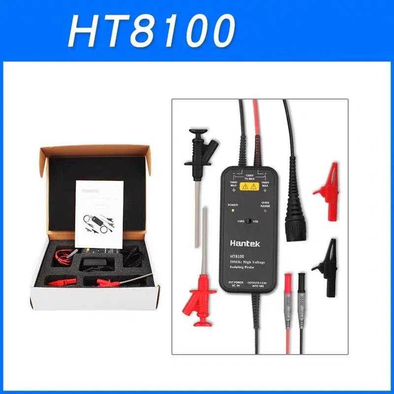 Hantek 100MHZ Oscilloscope HT8050/HT8100 High Voltage Differential Probe Isolation Probe LED Indicator Accessory Tools - Image 8