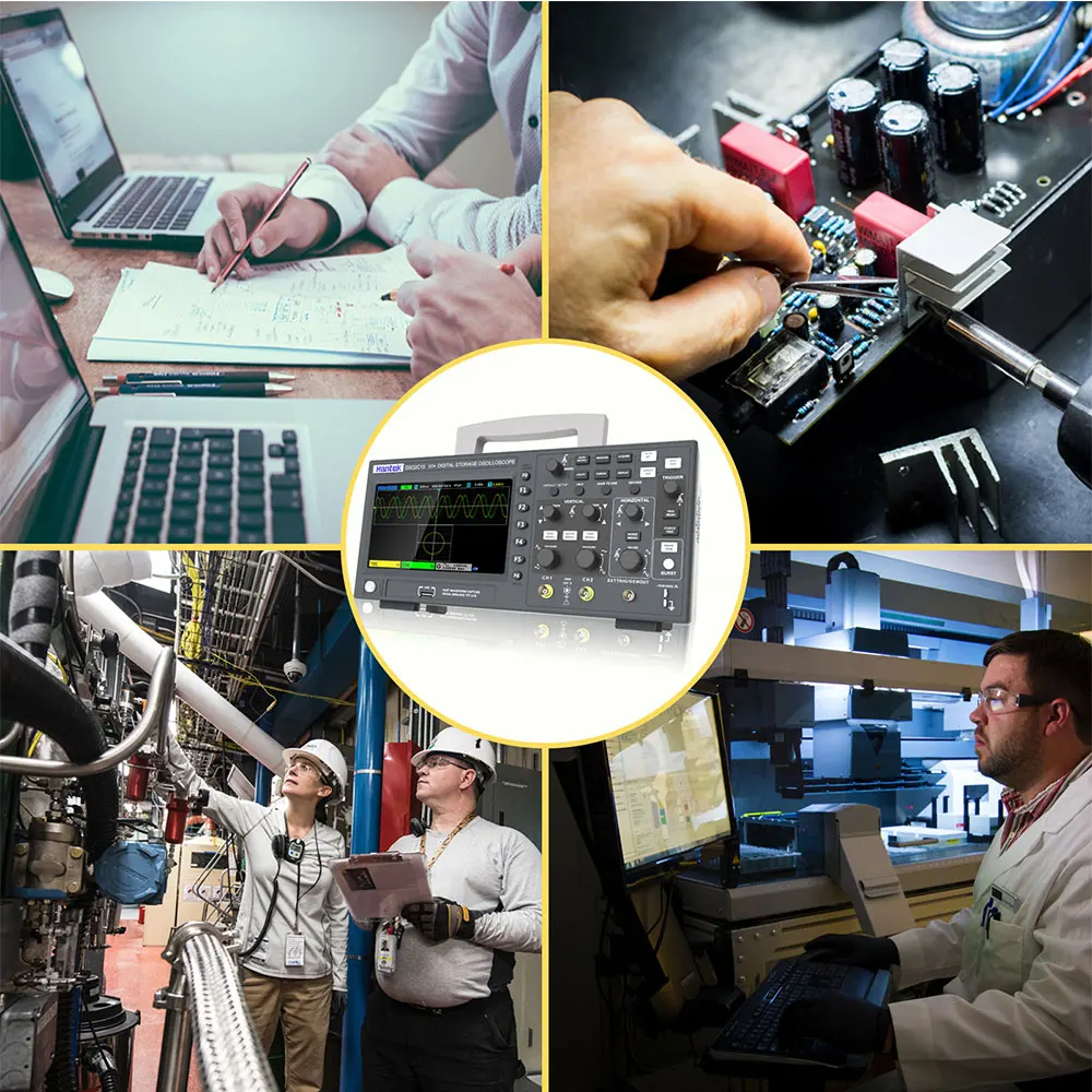 Hantek Digital Oscilloscope DSO2C10 DSO2D15 DSO2D10 DSO2C15 2 Channels 100Mhz/150Mhz Bandwidth USB Osciloscopio Portable Meter - Image 6