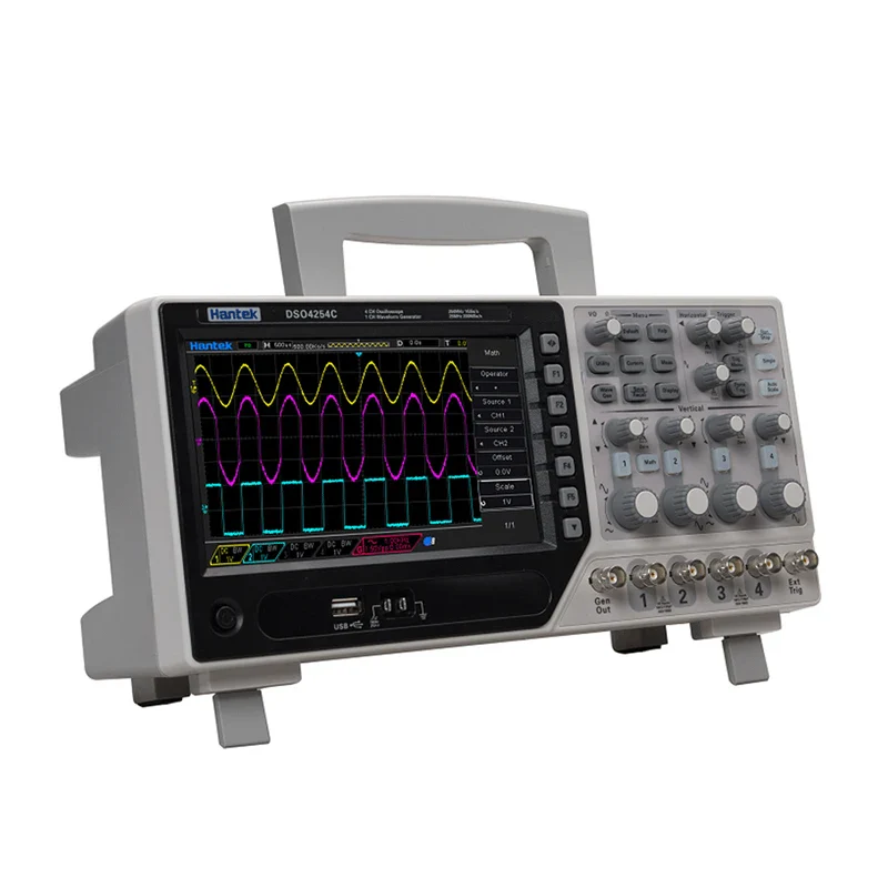 Hantek DSO4254C 4-channel 250MHz Oscilloscope+Arbitrary/Function Signal Generator+External Trigger+DVM+Automatic Range Function - Image 3
