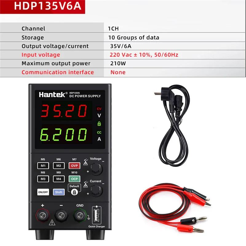 Hantek HDP135V6A Programmable DC Power Supply Low Ripple Low Noise Digital Lab Bench Power Source Stabilized Voltage Regulator hantek hantek - Image 7
