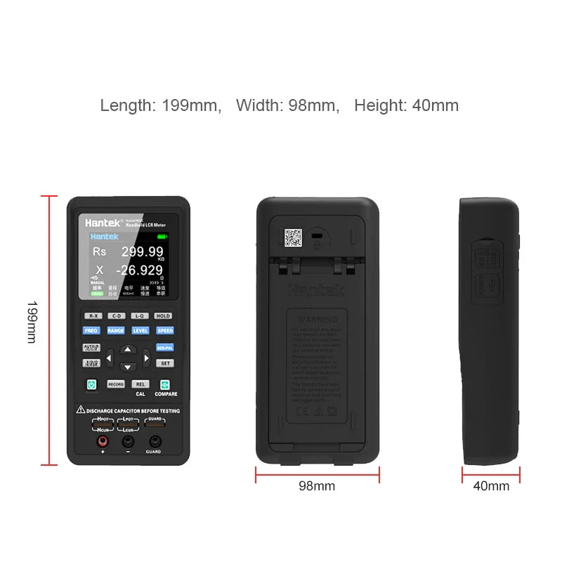Hantek1833C LCR Hantek1832C Digital LCR Meter Handheld Portable Inductance Capacitance and Resistance Measuring Tester Tools - Image 3
