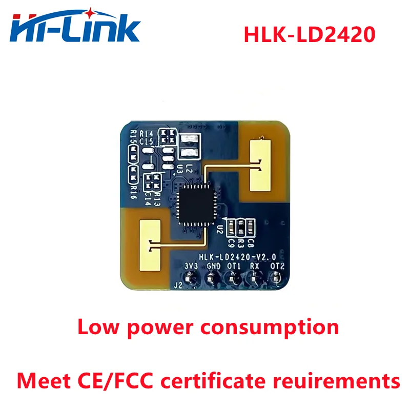 Hi-Link Rohs/FCC/CE 24G HLK-LD2410 LD2410C LD2402 LD2450 LD2401 Smart Home/Hotel Human Presence Motion Sensor Radar Module - Image 3