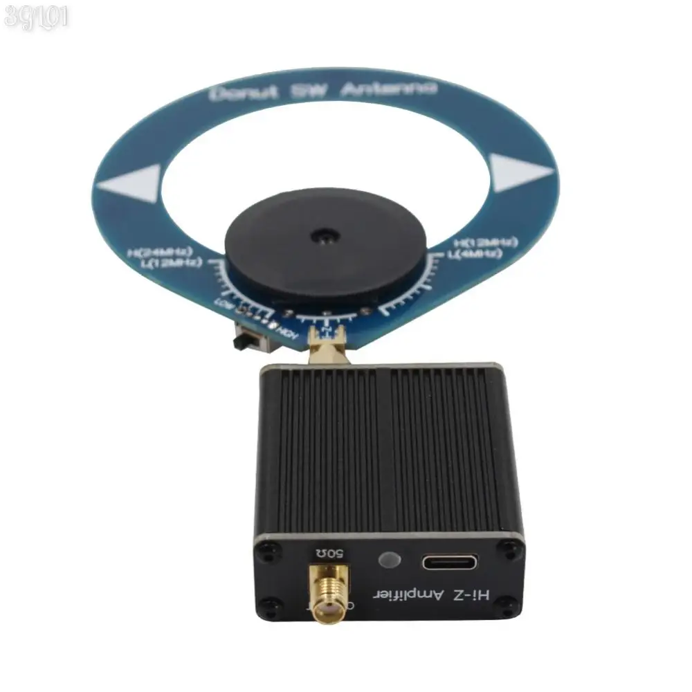 High Impedance Amplifier Small Loop Antenna 1Hz-300MHz Doughnut Short Wave Antenna 5V 600mA for HackRF One for SDR Walkie Talkie - Image 2