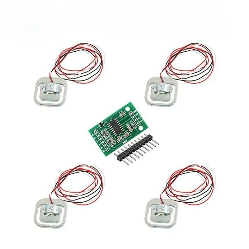 High Precision HX711 Load Cell Module with 4PCS 50kg Weight Sensors - DIY Electronic Scale Kit for Accurate Pressure Measurement - Image 3