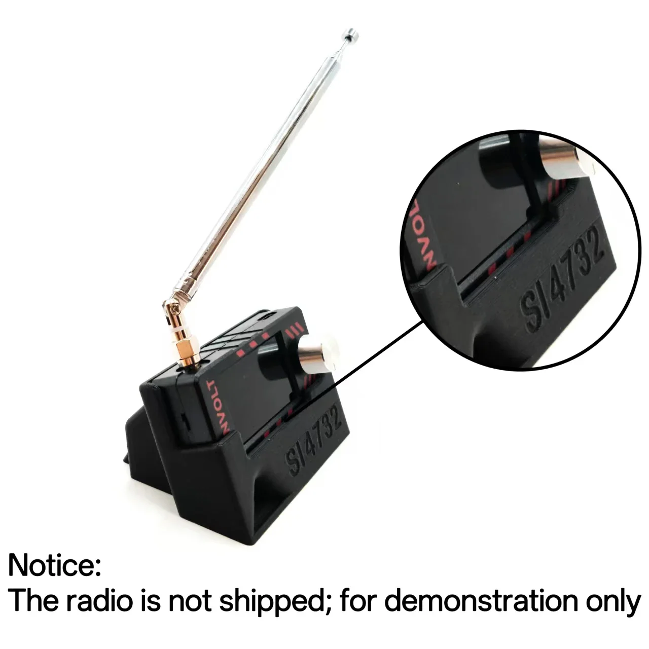 Holder for ATS MINI SI4732 DSP Radio with Built-in Sound Guide 3D Printed Material - Image 3