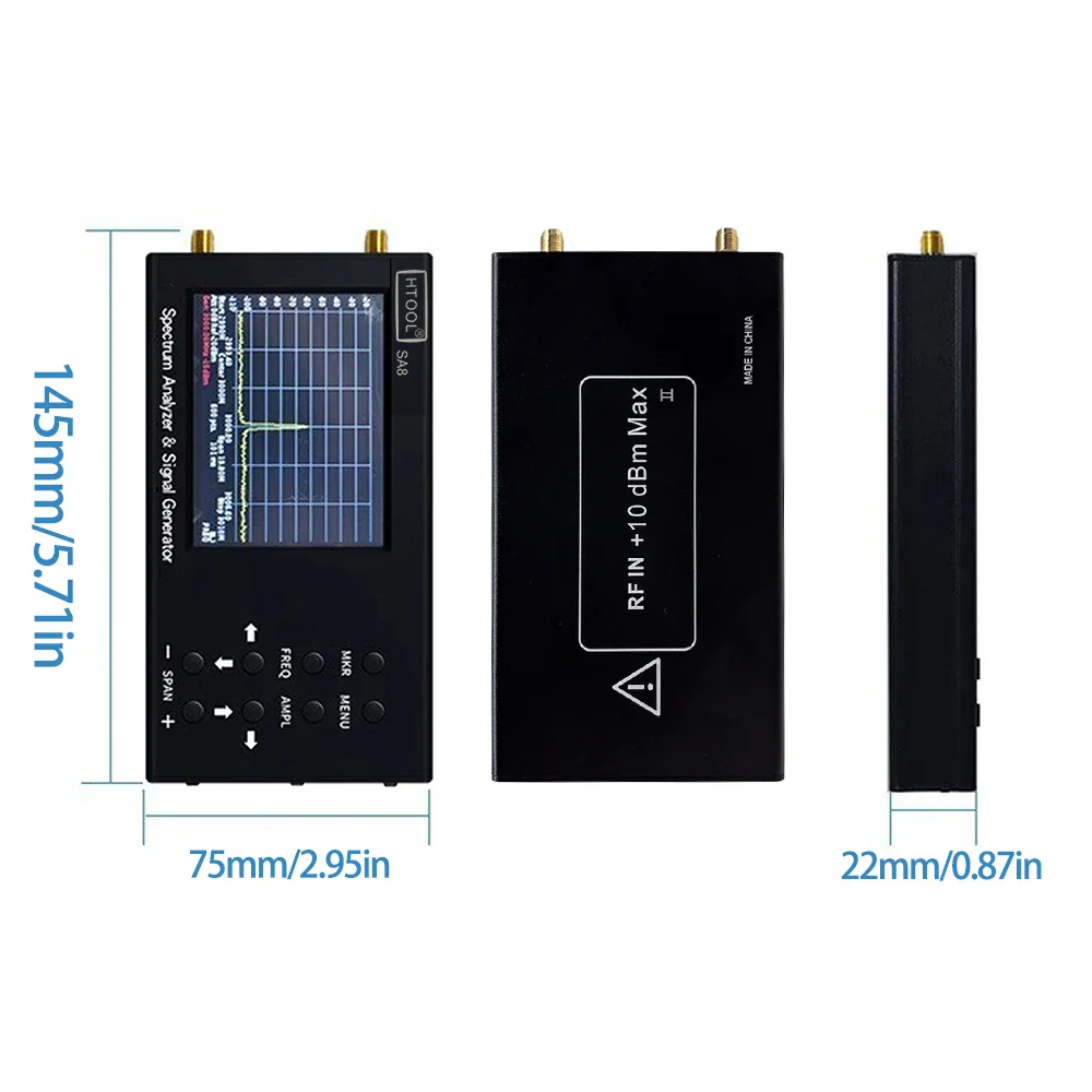 HTOOL SA8 Spectrum Analyzer 35MHz-6.2G Built-in Signal Tracking Source Wireless RF Frequency Meter - Image 5