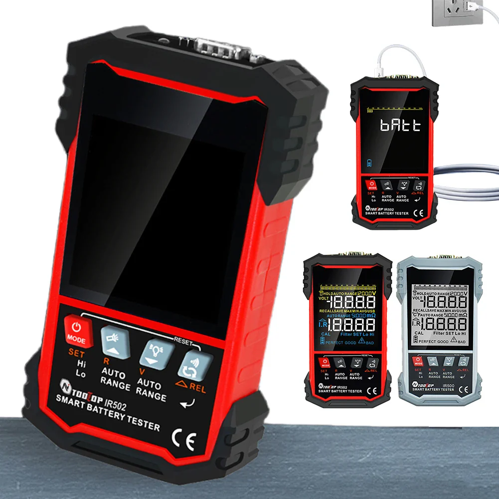 TOOLTOP IR500/IR502 Battery Internal OHM Meter High Precision 120V 0.000mω-500ω Battery Ohmmeter Lithium Nickel-cadmium Batteries Tool - Image 2