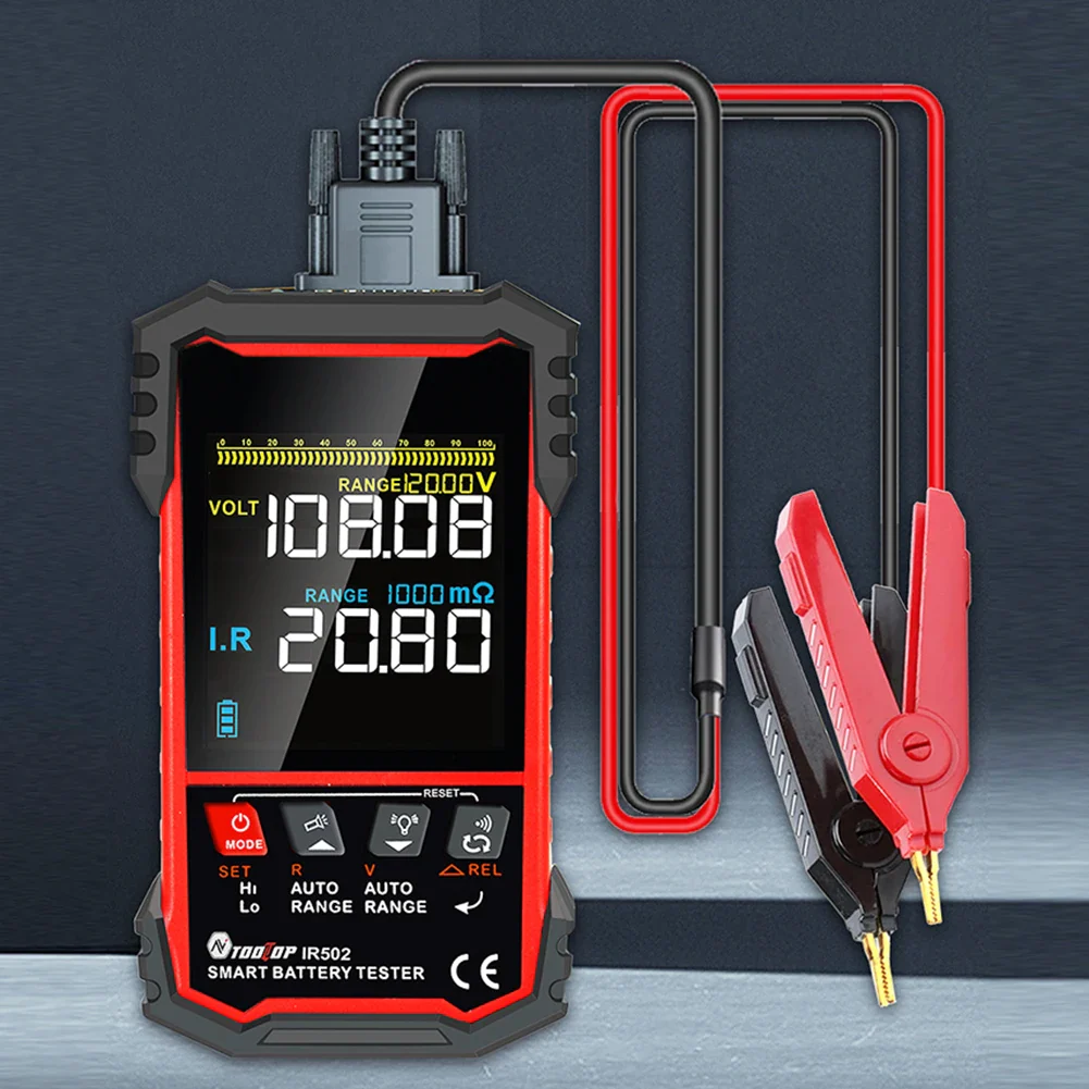 TOOLTOP IR500/IR502 Battery Internal OHM Meter High Precision 120V 0.000mω-500ω Battery Ohmmeter Lithium Nickel-cadmium Batteries Tool - Image 4