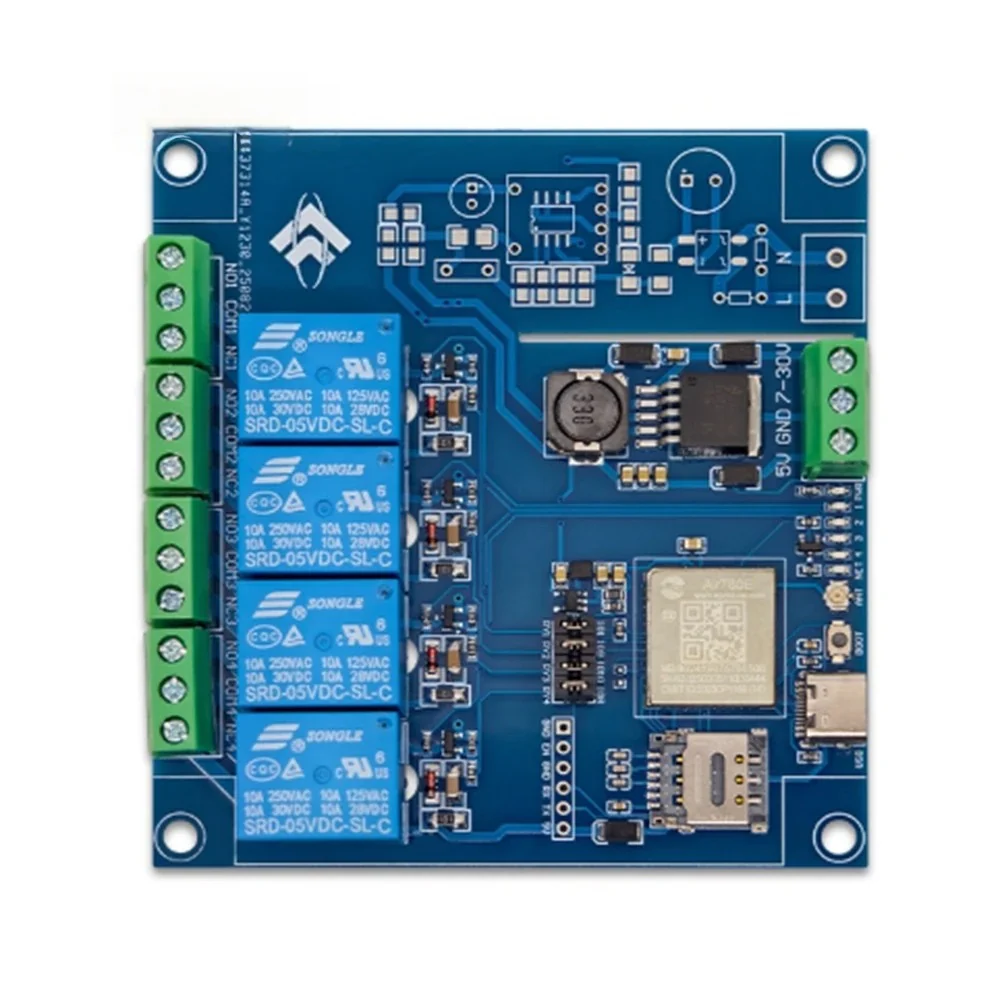 IR780E 4G full network four way relay module Bluetooth WiFi development board DC7-24V power supply - Image 3
