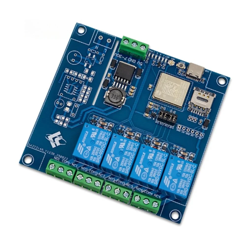 IR780E 4G full network four way relay module Bluetooth WiFi development board DC7-24V power supply - Image 4