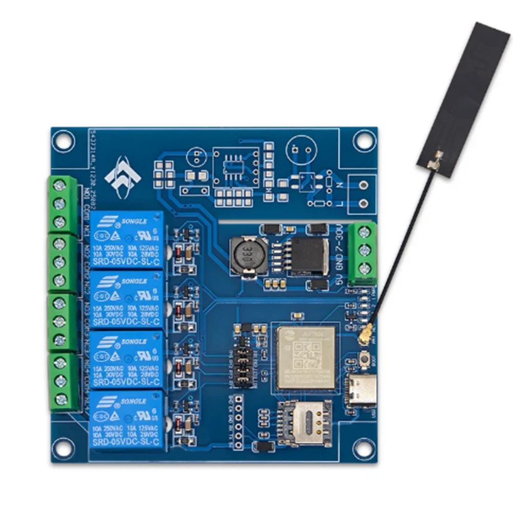 IR780E 4G full network four way relay module Bluetooth WiFi development board DC7-24V power supply - Image 5