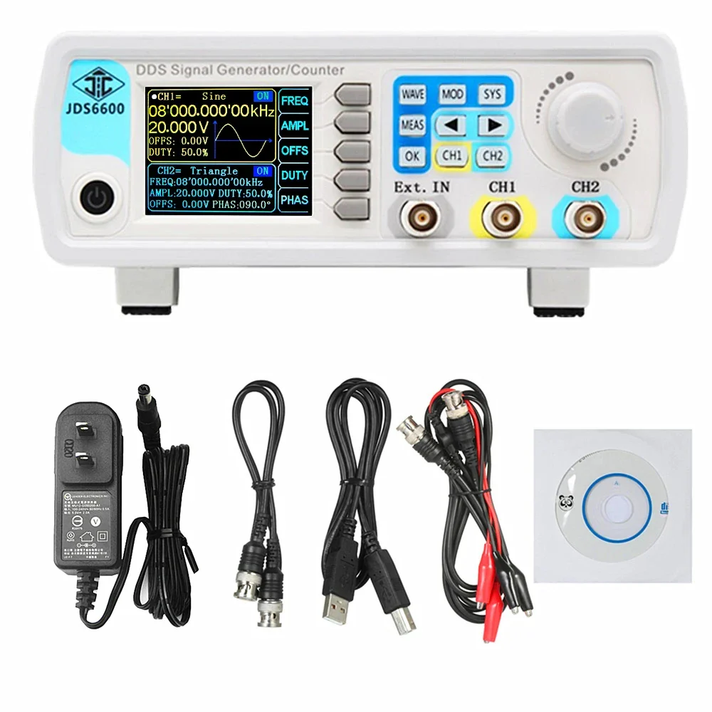 JDS6600 Series 15MHz-60MHz DDS Function Signal Generator CNC Dual-Channel Frequency Counter Arbitrary Waveform Generato JUNTEK - Image 6