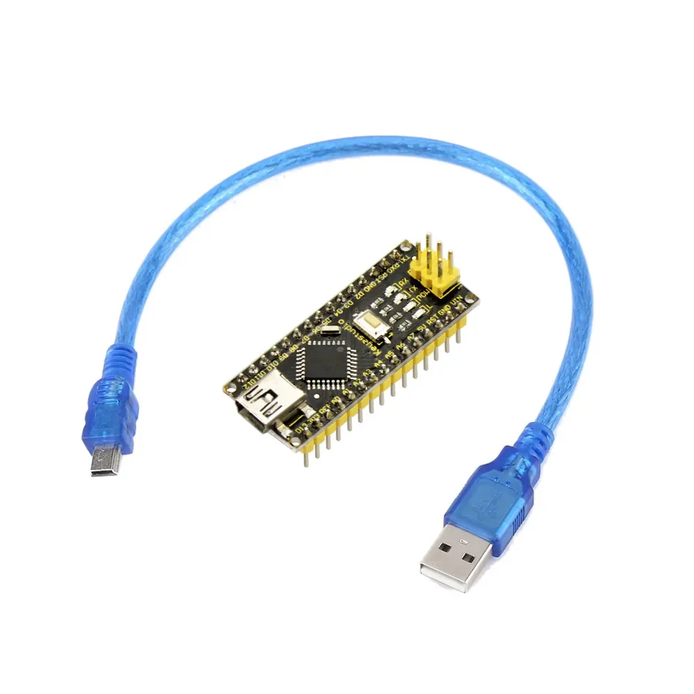 Keyestudio16MHz ATMEGA328P CH340 NANO Development Board With Bootloader+USBCable Compatible with Arduino NANO DIY Electronic Kit - Image 8