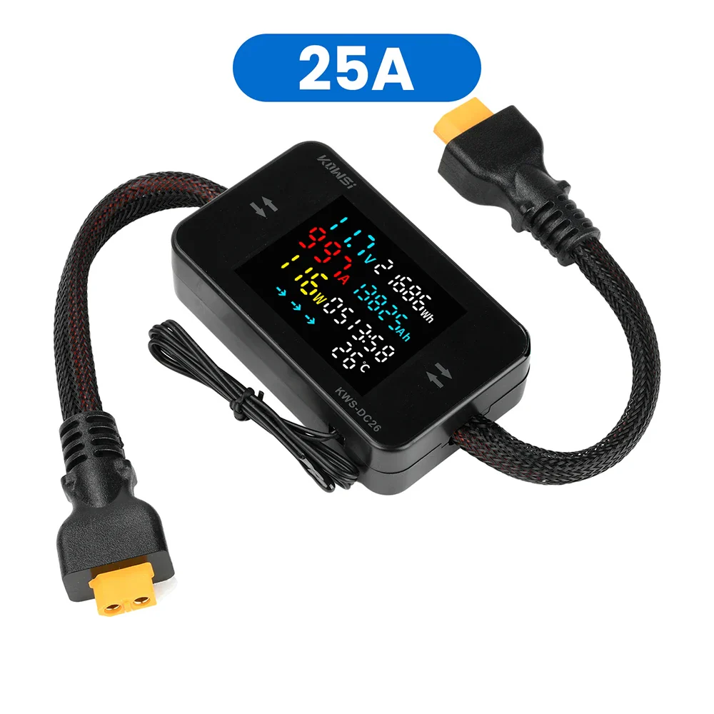 KWS-DC26 Digital Voltmeter Ammeter DC8-80V Power Energy Meter Color Screen Electric Vehicle Battery Charging Detector 0-50A - Image 7