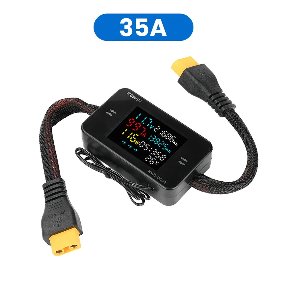 KWS-DC26 Digital Voltmeter Ammeter DC8-80V Power Energy Meter Color Screen Electric Vehicle Battery Charging Detector 0-50A - Image 8