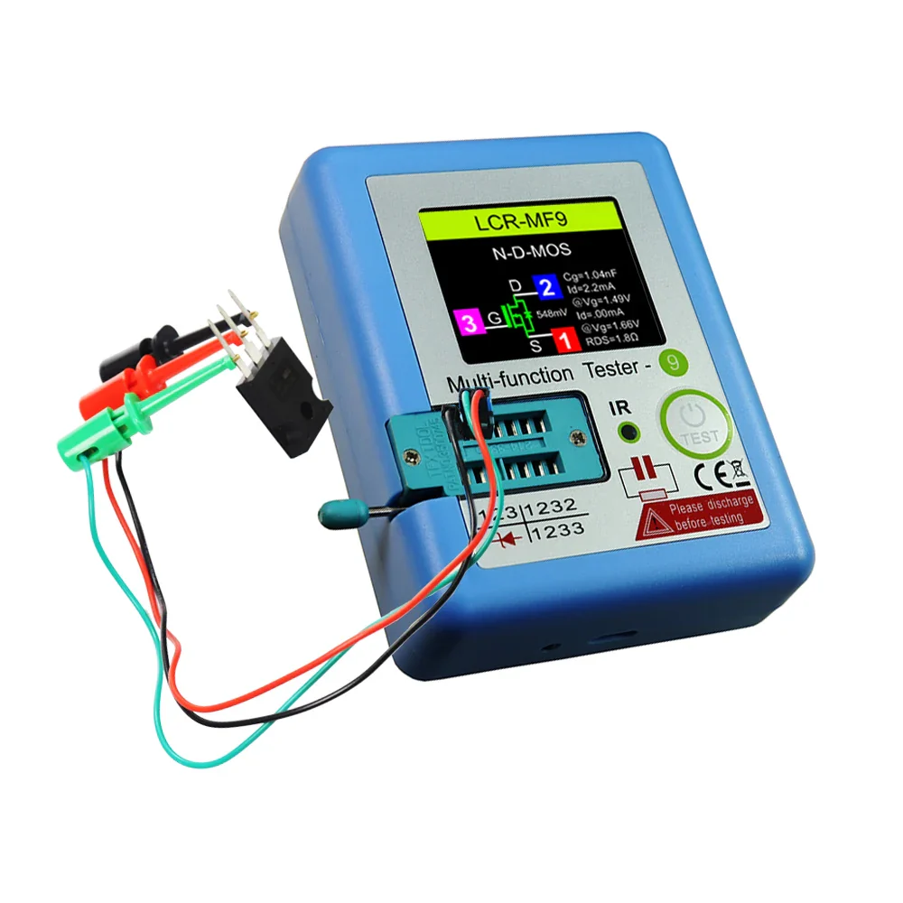 LCR-MF9 1.8" TFT LCD Display Multi-meter Transistor Tester Diode Triode Capacitor Resistor Test Meter MOSFET NPN PNP Triac MOS - Image 5