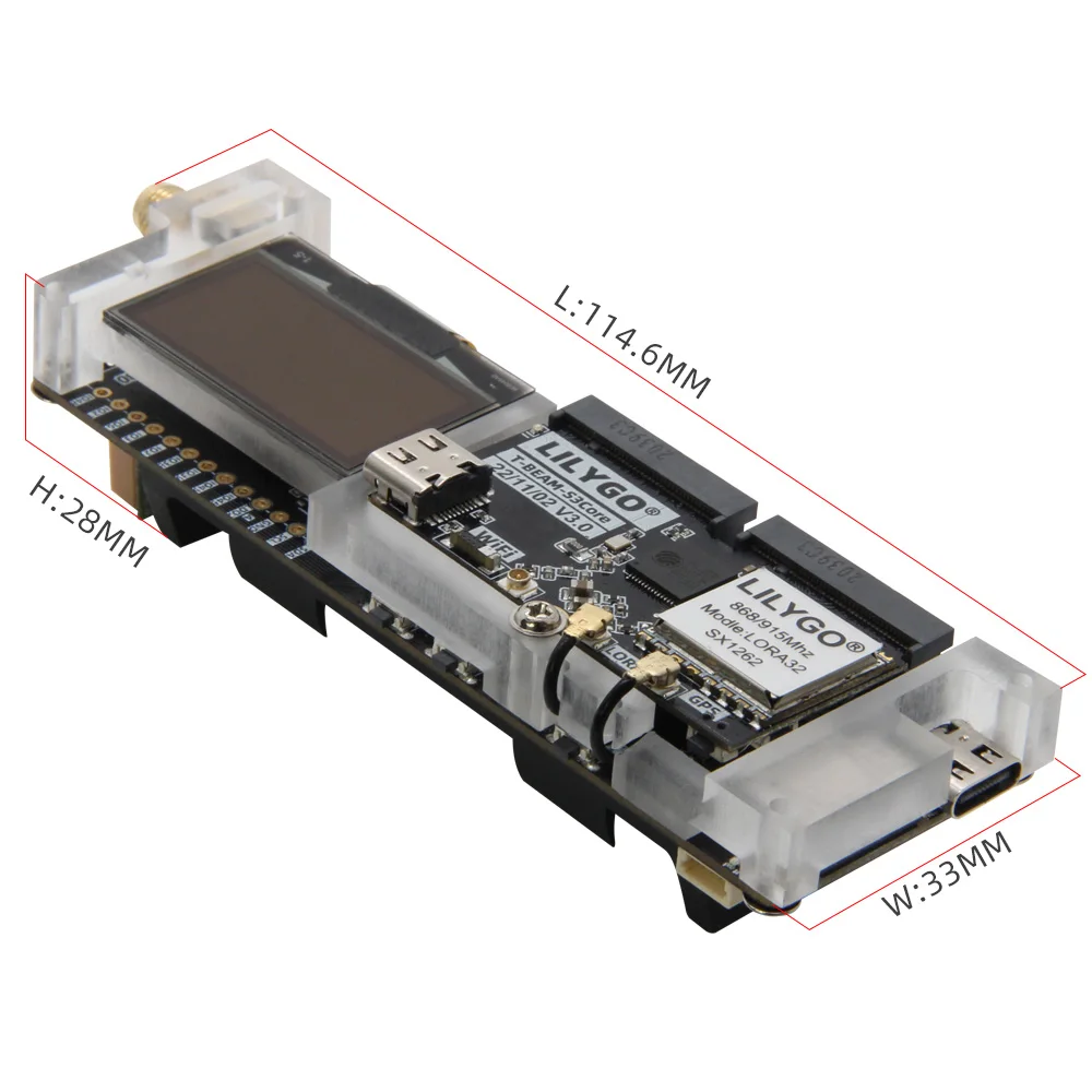 LILYGO® Meshtastic T-Beam SUPREME ESP32-S3 Development Board SX1262 LoRa Module 433/868/915MHz GPS WiFi Bluetooth 1.3 inch OLED - Image 4
