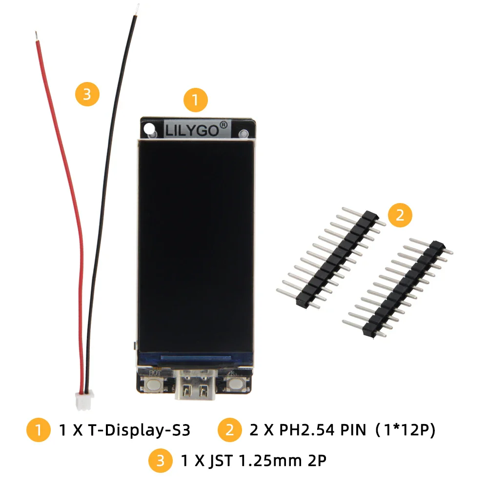 LILYGO® T-Display-S3 ESP32-S3 1.9 inch ST7789 LCD Display Development Board WIFI Bluetooth5.0 Wireless Module 170*320 Resolution - Image 6