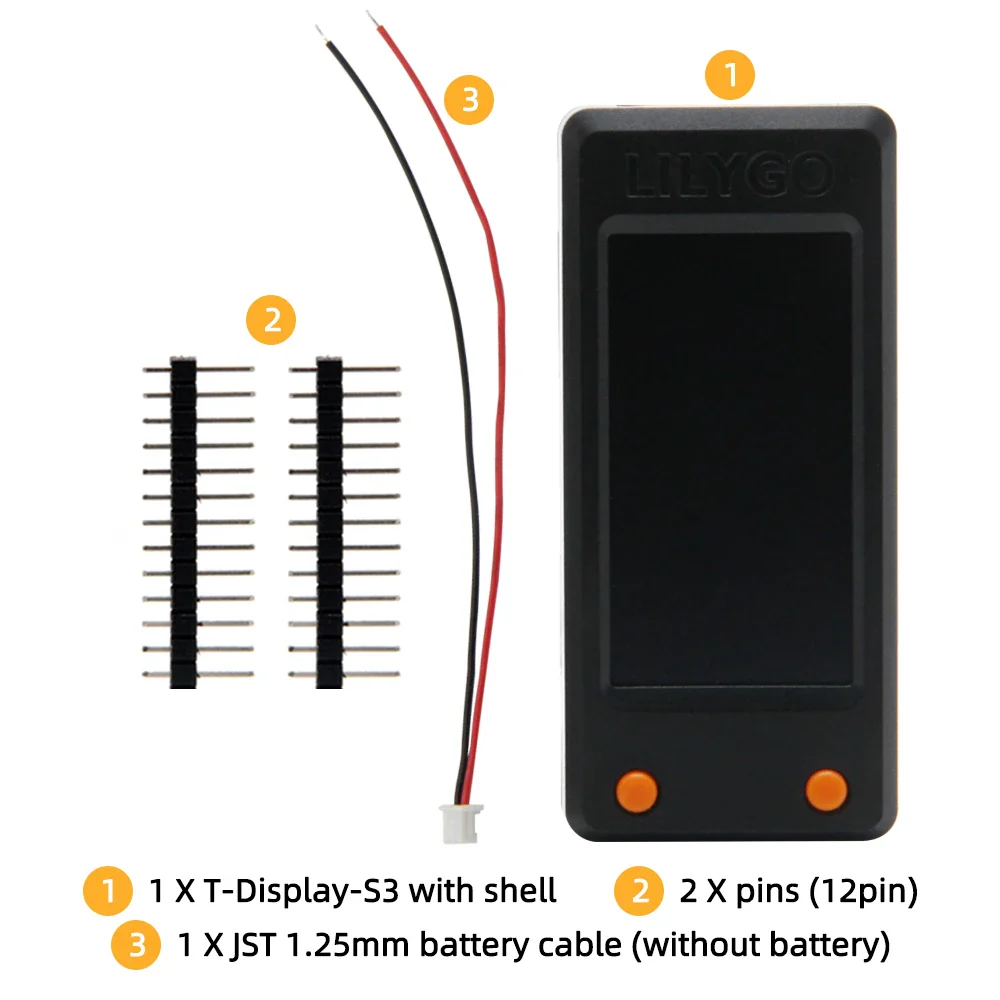 LILYGO® T-Display-S3 ESP32-S3 1.9 inch ST7789 LCD Display Development Board WIFI Bluetooth5.0 Wireless Module 170*320 Resolution - Image 9