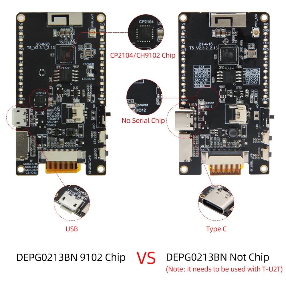 LILYGO® T5 2.13inch E-Paper Development Board GDEM0213T5 DEPG0213BN GDEM0213B74 Display 2/4 Gray Level Screen Ultra-low Power - Image 4