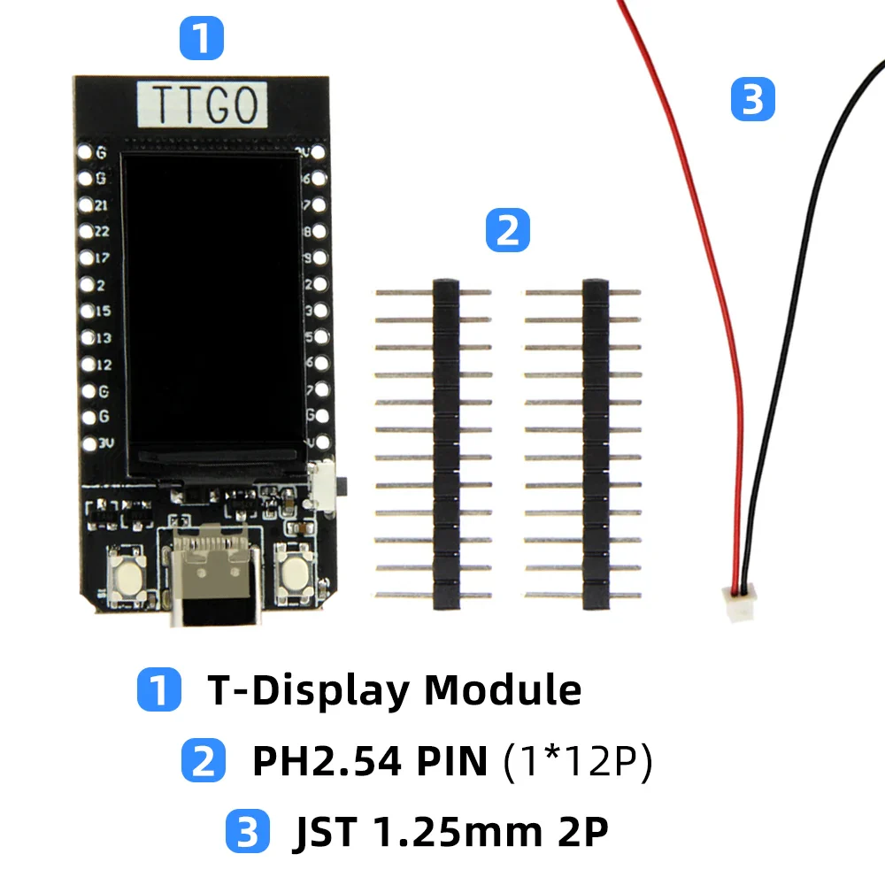 LILYGO® TTGO T-Display ESP32 Development Board WiFi Bluetooth 1.14 Inch ST7789V IPS LCD Wireless Controller Module For Arduino - Image 5